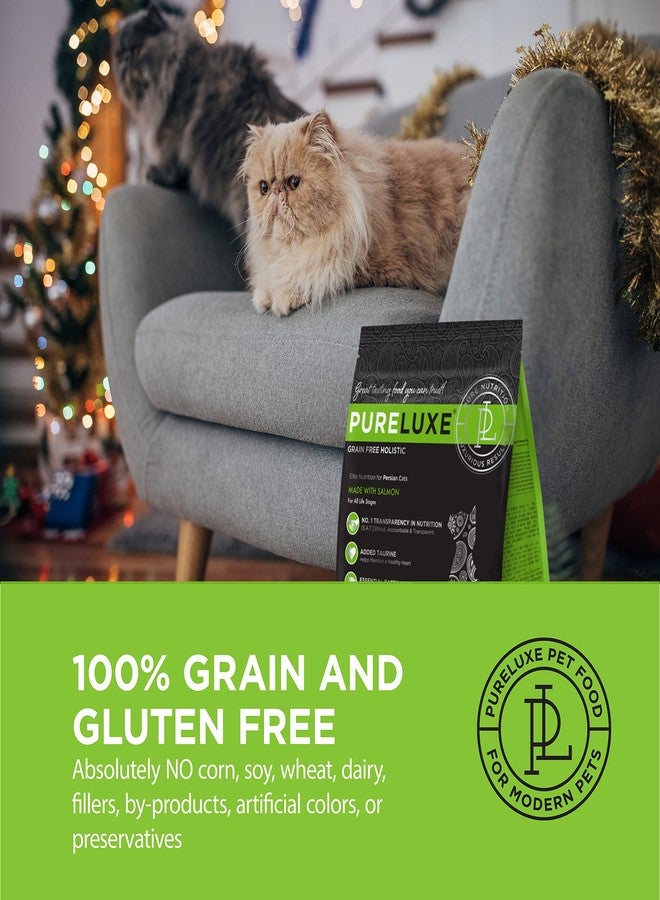 PURELUXE Grain and Gluten Free Cat Food, Persian Cat Elite Nutrition, Salmon, for Persian Cats at All Life Stages and Breeds, Made in The USA, 3.3lbs - Image 4